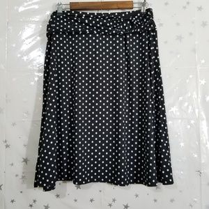 Robert Louis Black Polka-dot Skirt 1X